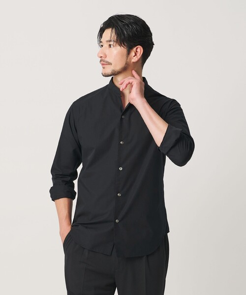 BEAUTY&YOUTH UNITED ARROWS(ビューティーアンドユースユナイテッドアローズ)の「【WEB限定 WARDROBE SMART】コットン バンドカラー スキッパー シャツ(シャツ/ブラウス・メンズ・コバルトブルー/ホワイト/ブラック/その他1・S/M/L/XL)」の9枚目の写真