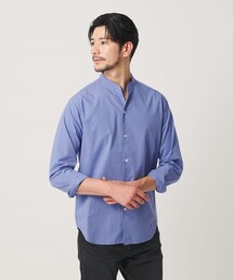 【WEB限定 WARDROBE SMART】コットン バンドカラー スキッパー シャツ