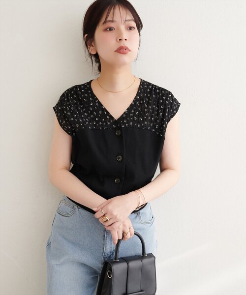 natural couture(ナチュラルクチュール)の「リブ使いTOPS×ギャザー切り替えスカートSET(ニット/セーター・レディース・ブラウン/サックスブルー/オフホワイト/ブラック・FREE)」の20枚目の写真