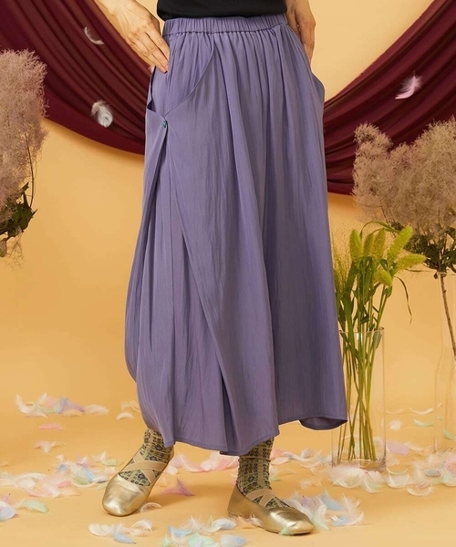 Jocomomola(ホコモモラ)の「Sacudida サテンワイドパンツ(その他パンツ・レディース・マスタード/パープル・40)」の22枚目の写真