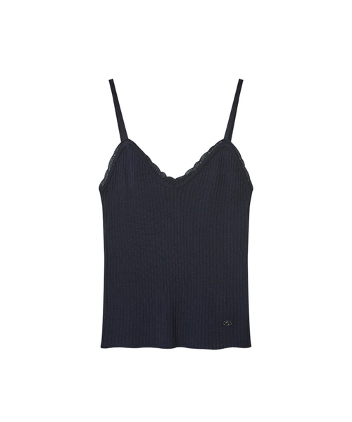 MORVE13（モルブ13）の「ヘイズニットスリーブレス（アイボリー）（Tシャツ/カットソー・レディース・ブラック/ネイビー/レッド/ベージュ/アイボリー・FREE）」の4枚目の写真