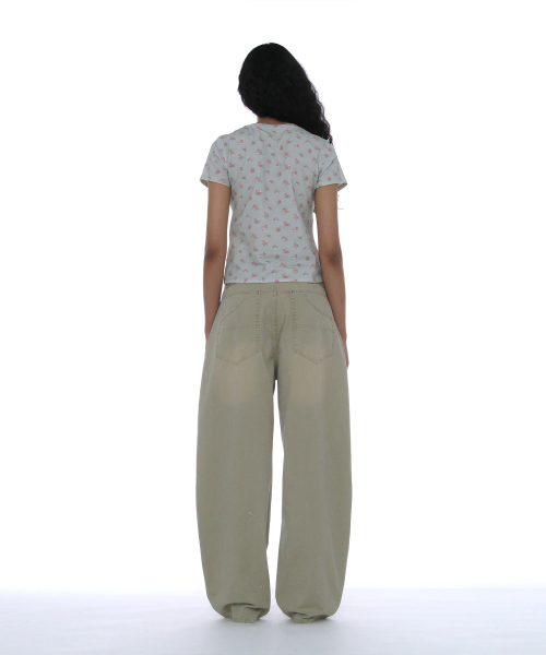 PARTIMENTO WOMEN（パルティメントウィメン）の「フローラルプリントショートスリーブTシャツ_ミント（Tシャツ/カットソー・レディース・その他・SMALL/MEDIUM）」の4枚目の写真