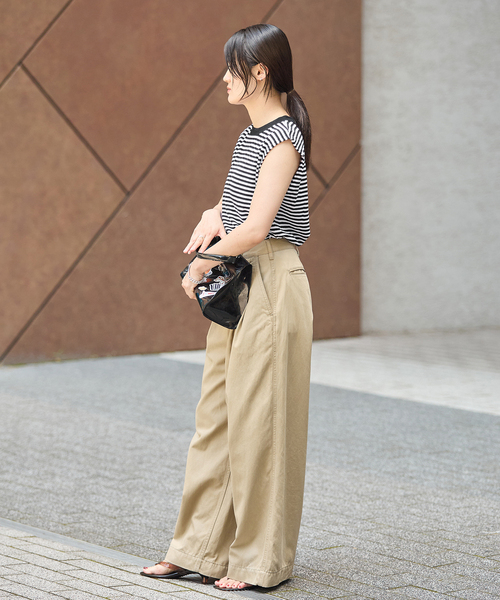 IENA(イエナ)の「《追加》ATON/エイトン FRESCA SINGLEJERSEY NS ノースリーブ(Tシャツ/カットソー・レディース・ブラック系その他・FREE)」の7枚目の写真