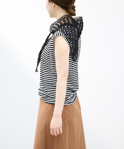 IENA(イエナ)の「《追加》ATON/エイトン FRESCA SINGLEJERSEY NS ノースリーブ(Tシャツ/カットソー・レディース・ブラック系その他・FREE)」の9枚目の写真
