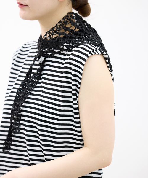 IENA(イエナ)の「《追加》ATON/エイトン FRESCA SINGLEJERSEY NS ノースリーブ(Tシャツ/カットソー・レディース・ブラック系その他・FREE)」の12枚目の写真