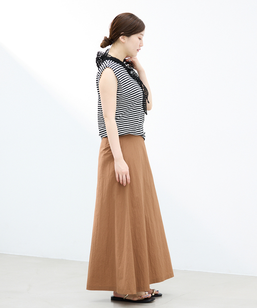 IENA(イエナ)の「《追加》ATON/エイトン FRESCA SINGLEJERSEY NS ノースリーブ(Tシャツ/カットソー・レディース・ブラック系その他・FREE)」の15枚目の写真
