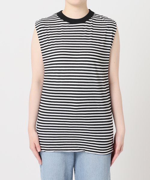 IENA(イエナ)の「《追加》ATON/エイトン FRESCA SINGLEJERSEY NS ノースリーブ(Tシャツ/カットソー・レディース・ブラック系その他・FREE)」の17枚目の写真