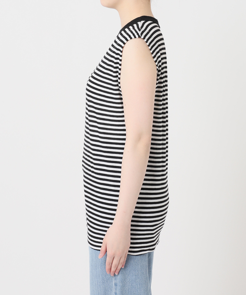 IENA(イエナ)の「《追加》ATON/エイトン FRESCA SINGLEJERSEY NS ノースリーブ(Tシャツ/カットソー・レディース・ブラック系その他・FREE)」の18枚目の写真