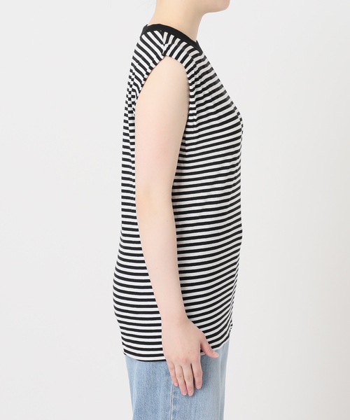 IENA(イエナ)の「《追加》ATON/エイトン FRESCA SINGLEJERSEY NS ノースリーブ(Tシャツ/カットソー・レディース・ブラック系その他・FREE)」の20枚目の写真