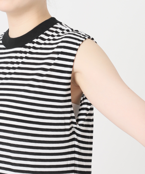 IENA(イエナ)の「《追加》ATON/エイトン FRESCA SINGLEJERSEY NS ノースリーブ(Tシャツ/カットソー・レディース・ブラック系その他・FREE)」の21枚目の写真