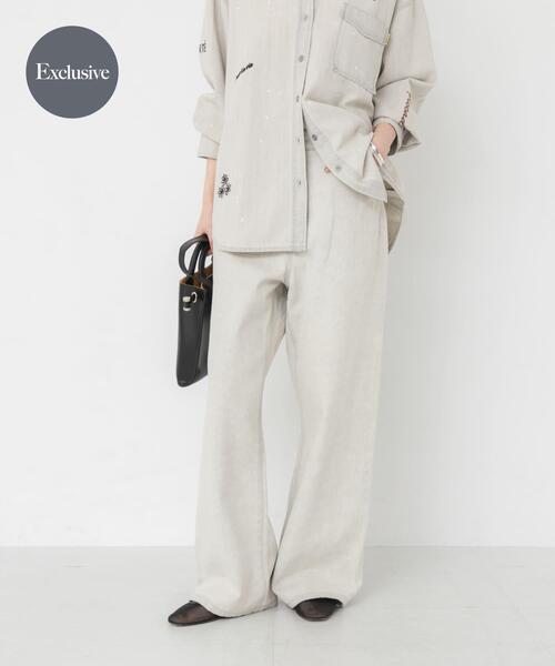 PICCADILLY(ピカデリー)の「『別注』PICCADILLY×URBAN RESEARCH デニムストレートパンツ(デニムパンツ・レディース・ライトインディゴブルー/グレー系その他・40/38/36)」の1枚目の写真