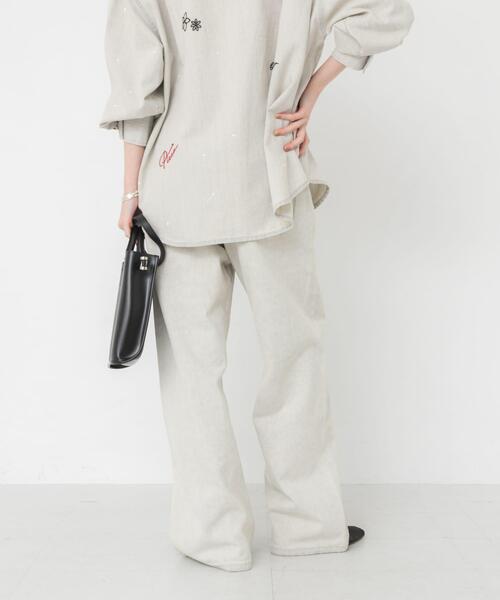 PICCADILLY(ピカデリー)の「『別注』PICCADILLY×URBAN RESEARCH デニムストレートパンツ(デニムパンツ・レディース・ライトインディゴブルー/グレー系その他・40/38/36)」の5枚目の写真