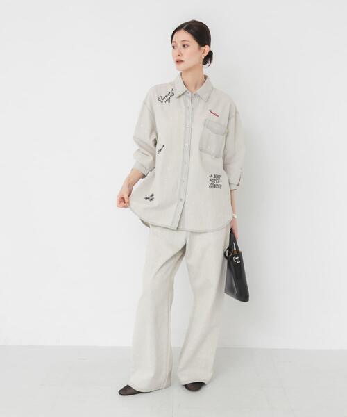 PICCADILLY(ピカデリー)の「『別注』PICCADILLY×URBAN RESEARCH デニムストレートパンツ(デニムパンツ・レディース・ライトインディゴブルー/グレー系その他・40/38/36)」の7枚目の写真