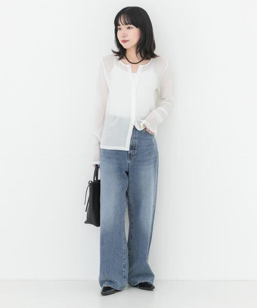 PICCADILLY(ピカデリー)の「『別注』PICCADILLY×URBAN RESEARCH デニムストレートパンツ(デニムパンツ・レディース・ライトインディゴブルー/グレー系その他・40/38/36)」の14枚目の写真