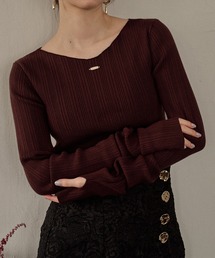 long sleeve rib knit / ロングスリーブリブニット