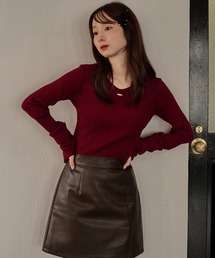 mideal（マイディール）の「long sleeve rib knit / ロングスリーブリブニット（ニット/セーター）」
