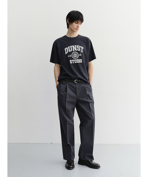 DUNST FOR MEN(ダンストフォーメン)の「CLASSIC LOGO T-SHIRT_UNISEX_UDTS6B139_FRENCH NAVY(Tシャツ/カットソー・メンズ・ネイビー・LARGE/MEDIUM/SMALL/X-LARGE/X-SMALL/XX-LARGE)」の2枚目の写真
