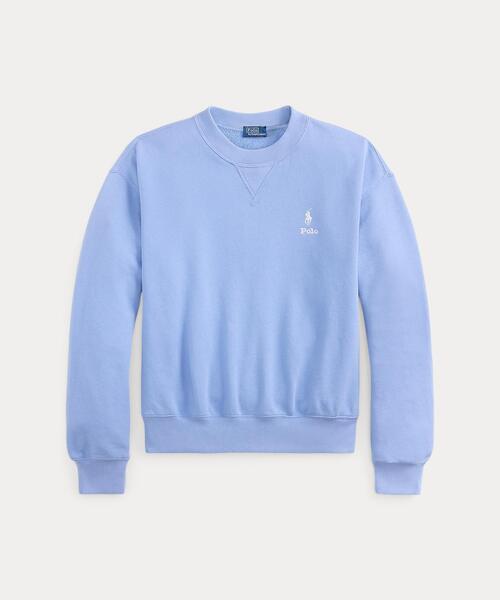 POLO RALPH LAUREN(ポロ ラルフ ローレン)の「フリース ロゴ クルーネック(スウェット・レディース・ブルー・S/M/XS)」の3枚目の写真