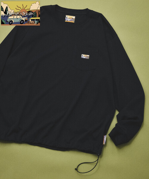 新品未開封 UNDER FREAKS 3周年記念ロングTシャツ ブラックLサイズ FREAK'S STORE for BEACH & FES リラックスフィット ワンポイントロゴ