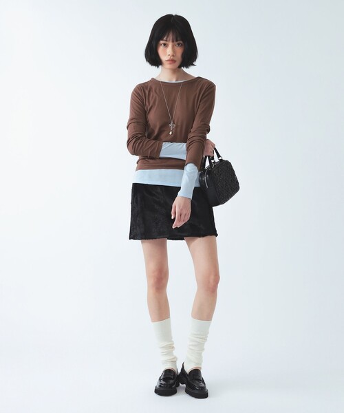 Ray BEAMS(レイビームス)の「フェイクファー ミニ スカート(スカート・レディース・その他/ブラック・0/1)」の16枚目の写真