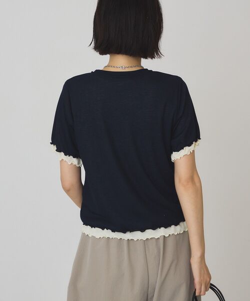 AMERICAN HOLIC(アメリカンホリック)の「【2点セット】配色レイヤードメローTシャツ(Tシャツ/カットソー・レディース・ダークネイビー/パープル/アイボリー・M/L)」の12枚目の写真