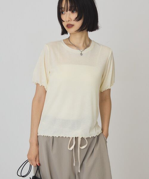 AMERICAN HOLIC(アメリカンホリック)の「【2点セット】配色レイヤードメローTシャツ(Tシャツ/カットソー・レディース・ダークネイビー/パープル/アイボリー・M/L)」の13枚目の写真