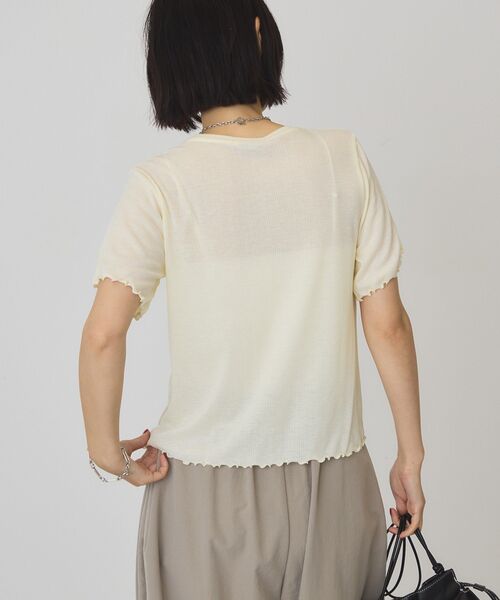 AMERICAN HOLIC(アメリカンホリック)の「【2点セット】配色レイヤードメローTシャツ(Tシャツ/カットソー・レディース・ダークネイビー/パープル/アイボリー・M/L)」の15枚目の写真
