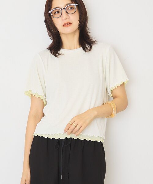 AMERICAN HOLIC(アメリカンホリック)の「【2点セット】配色レイヤードメローTシャツ(Tシャツ/カットソー・レディース・ダークネイビー/パープル/アイボリー・M/L)」の20枚目の写真