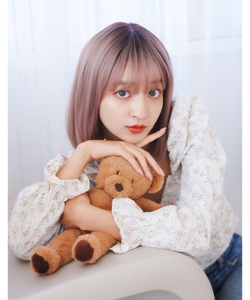 LINEASTORIA（リネアストリア）の「【フルウィッグ・ミディアム】HEARTBEATボブ・楽ラクタイプ（ウィッグ・レディース・ベージュ系3/ピンク系1/ブラウン系1/ベージュ系2/ベージュ系1/ブラウン系2・M）」の11枚目の写真
