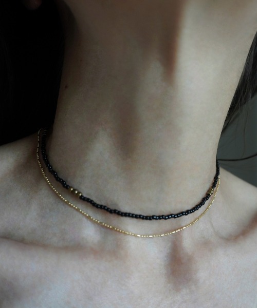 Lynn.（リン）の「tiny beads & chain necklaces（ネックレス・レディース・シルバー/ゴールド・FREE）」の3枚目の写真