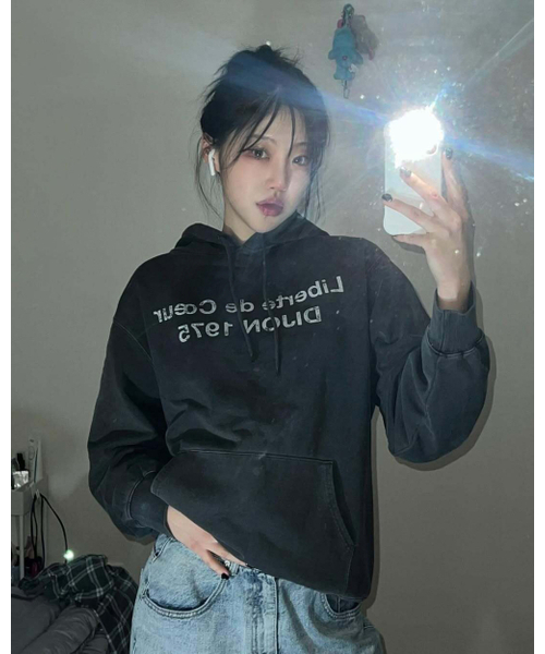 KANEITEI(カネイテイ)の「DIJON WASHED HOODIE (CHARCOAL)(パーカー・レディース・チャコール・SMALL/X-LARGE/LARGE/MEDIUM)」の1枚目の写真