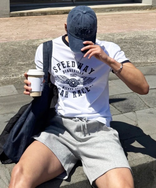 NOWLE（ノウル）の「【NOWLE】ヴィンテージライク リンガーT 半袖Tシャツ / スマートサイジング プリント トップス（Tシャツ/カットソー・メンズ・グレー/レッド/ブラック・LARGE/X-LARGE/MEDIUM）」の7枚目の写真