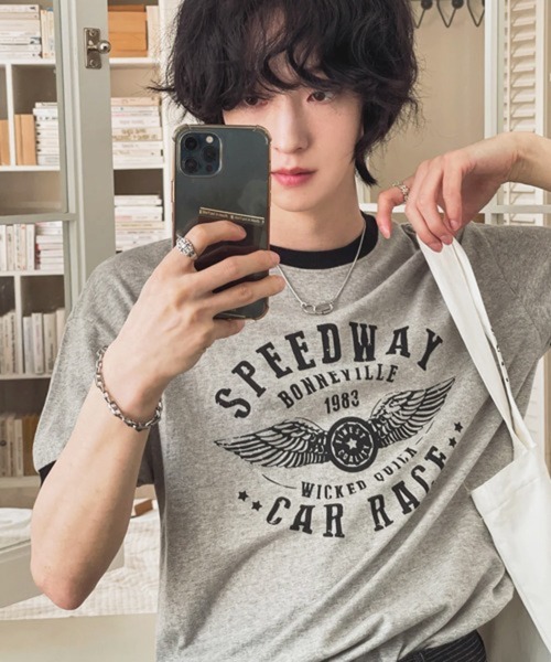 NOWLE（ノウル）の「【NOWLE】ヴィンテージライク リンガーT 半袖Tシャツ / スマートサイジング プリント トップス（Tシャツ/カットソー・メンズ・グレー/レッド/ブラック・LARGE/X-LARGE/MEDIUM）」の21枚目の写真