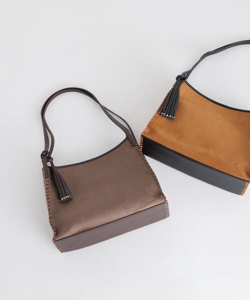 NATURAL BEAUTY BASIC(ナチュラルビューティーベーシック)の「レーシングエッジトートバッグ(トートバッグ・レディース・キャメル/ダークブラウン・-)」の2枚目の写真
