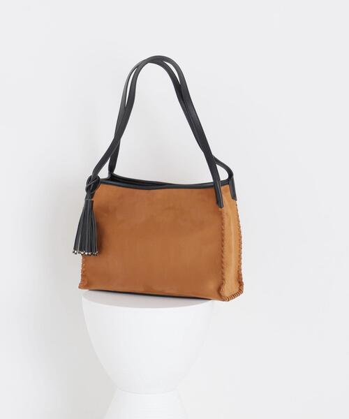 NATURAL BEAUTY BASIC(ナチュラルビューティーベーシック)の「レーシングエッジトートバッグ(トートバッグ・レディース・キャメル/ダークブラウン・-)」の1枚目の写真