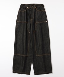 【VISION STREET WEAR/ヴィジョンストリートウェア】リジットデニム ダブルニー ワイドパンツ