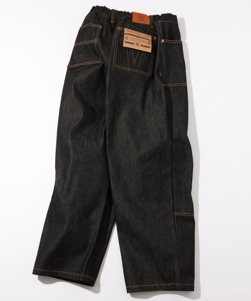 VISION STREET WEAR(ヴィジョンストリートウェア)の「【VISION STREET WEAR/ヴィジョンストリートウェア】リジットデニム ダブルニー ワイドパンツ(デニムパンツ・メンズ・ブラック/ネイビー・L/LL/M)」の5枚目の写真