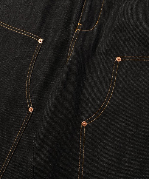 VISION STREET WEAR(ヴィジョンストリートウェア)の「【VISION STREET WEAR/ヴィジョンストリートウェア】リジットデニム ダブルニー ワイドパンツ(デニムパンツ・メンズ・ブラック/ネイビー・L/LL/M)」の11枚目の写真