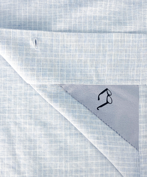 COLD BLANKET（コールドブランケット）の「リネンライクチェックリップサマー半袖シャツパステルブルー（シャツ/ブラウス・レディース・その他・FREE）」の6枚目の写真
