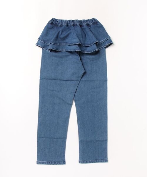 maarook（マルーク）の「ハイストレッチデニムペプラムパンツ（デニムパンツ・キッズ・ネイビー・160cm/150cm/140cm）」の2枚目の写真