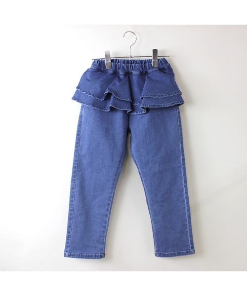 maarook（マルーク）の「ハイストレッチデニムペプラムパンツ（デニムパンツ・キッズ・ネイビー・160cm/150cm/140cm）」の7枚目の写真