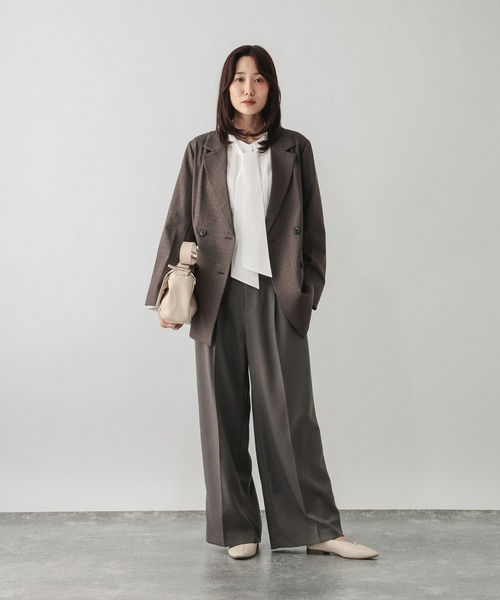 GLOBAL WORK(グローバルワーク)の「キレイつづくボウタイブラウス/1054094(シャツ/ブラウス・レディース・ブルー系その他/オフホワイト・LARGE/MEDIUM)」の3枚目の写真