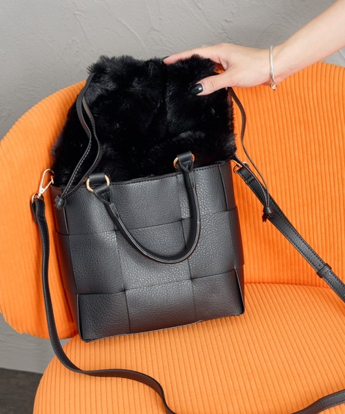 CACHELLIE（カシェリエ）の「[CACHELLIE/カシェリエ] メッシュデザイン 4WAY トートバッグ（トートバッグ・レディース・ブラック/ベージュ/グレー・ONE SIZE）」の2枚目の写真