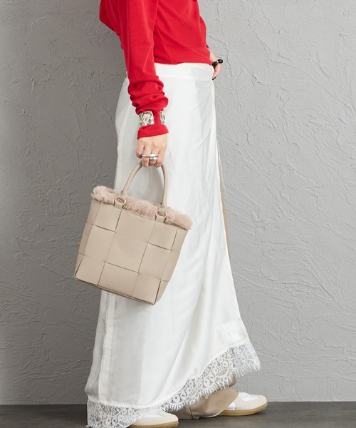 CACHELLIE（カシェリエ）の「[CACHELLIE/カシェリエ] メッシュデザイン 4WAY トートバッグ（トートバッグ・レディース・ブラック/ベージュ/グレー・ONE SIZE）」の8枚目の写真