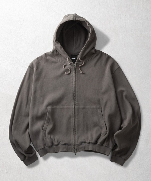 HUF（ハフ）の「CROP THERMAL FULL ZIP HOODIE（パーカー・メンズ・オリーブ/チャコールグレー/レッド・S/M/L/XL）」の2枚目の写真