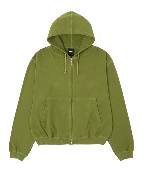 HUF（ハフ）の「CROP THERMAL FULL ZIP HOODIE（パーカー・メンズ・オリーブ/チャコールグレー/レッド・S/M/L/XL）」の12枚目の写真