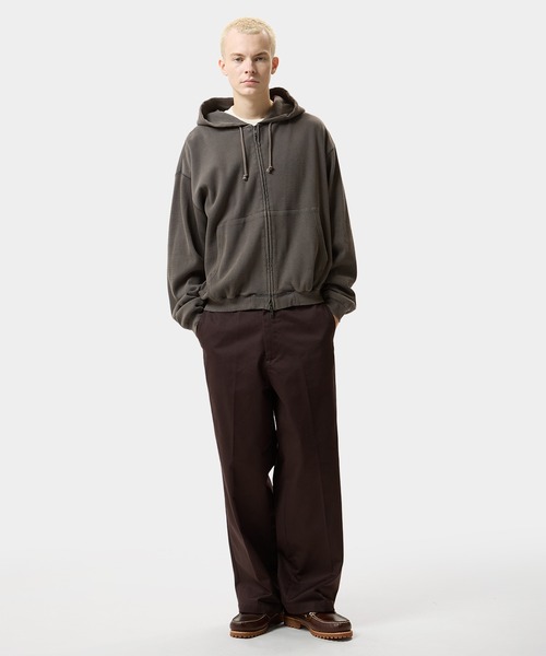 HUF（ハフ）の「CROP THERMAL FULL ZIP HOODIE（パーカー・メンズ・オリーブ/チャコールグレー/レッド・S/M/L/XL）」の14枚目の写真