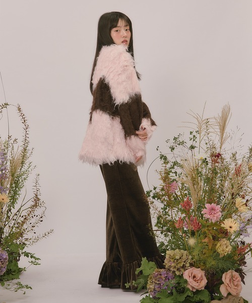 loin nuit(ロワンニュイ)の「nuance color shaggy cardigan / ニュアンスカラーシャギーカーディガン(カーディガン/ボレロ・レディース・アイボリー/ピンク/キャメル・FREE)」の22枚目の写真