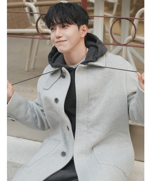 ADHOC(アドホック)の「男女共用セミオーバーハーフバルマカンコート (L-M-GREY) (HBAHCA2)(チェスターコート・メンズ・その他・FREE/105/100/95)」の3枚目の写真
