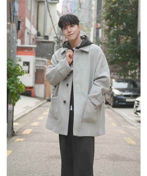 ADHOC(アドホック)の「男女共用セミオーバーハーフバルマカンコート (L-M-GREY) (HBAHCA2)(チェスターコート・メンズ・その他・FREE/105/100/95)」の5枚目の写真